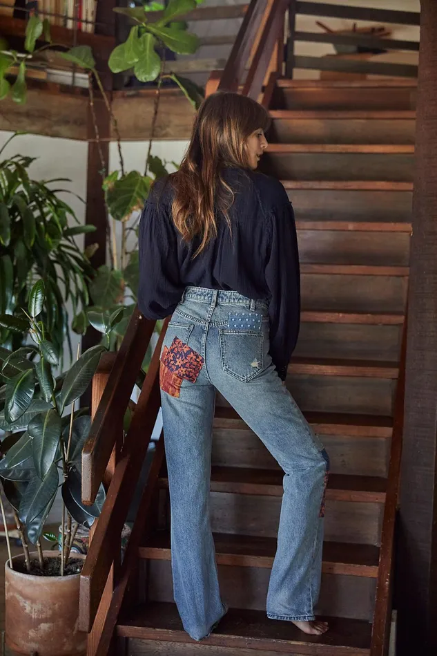 Women HighRise Jeans Free People Belladonna Jean Orange Blossom