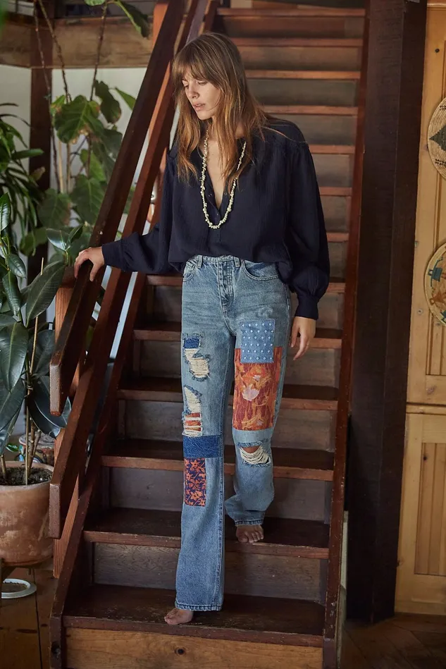 Women HighRise Jeans Free People Belladonna Jean Orange Blossom