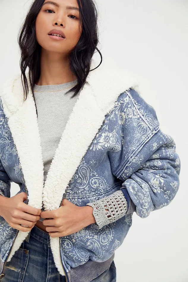 Women Jackets Free People Billie Jacket Indigo Combo