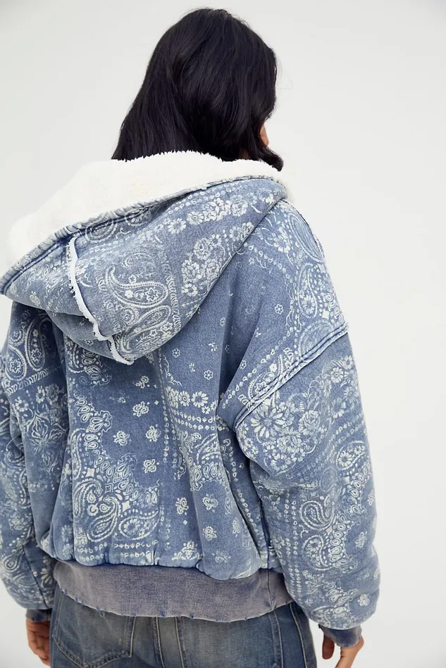 Women Jackets Free People Billie Jacket Indigo Combo