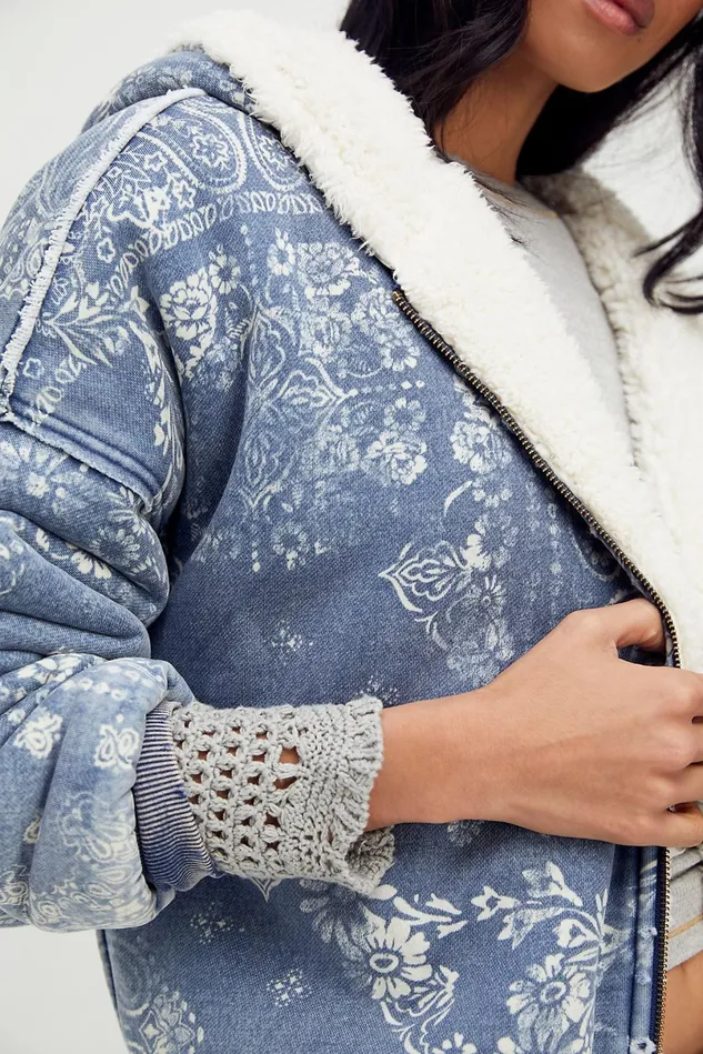 Women Jackets Free People Billie Jacket Indigo Combo