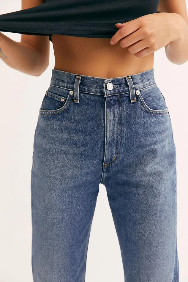 Women Jeans Free People AGOLDE Vintage HiRise Flare Jeans Absolute