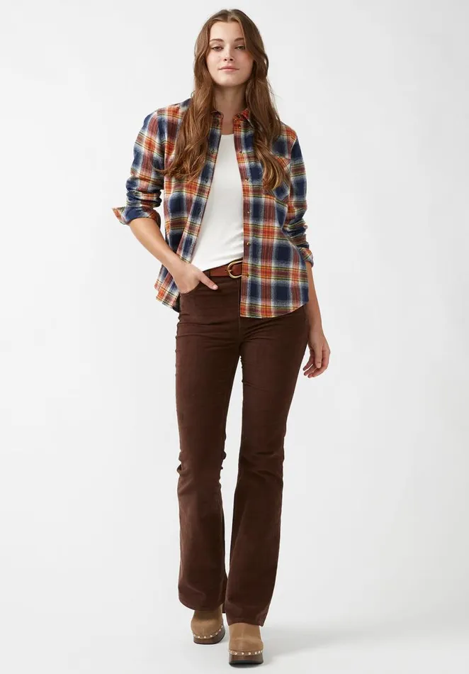 Women Joplin High Rise Flare Corduroy Pants Milk Choco Buffalo David Bitton Pants
