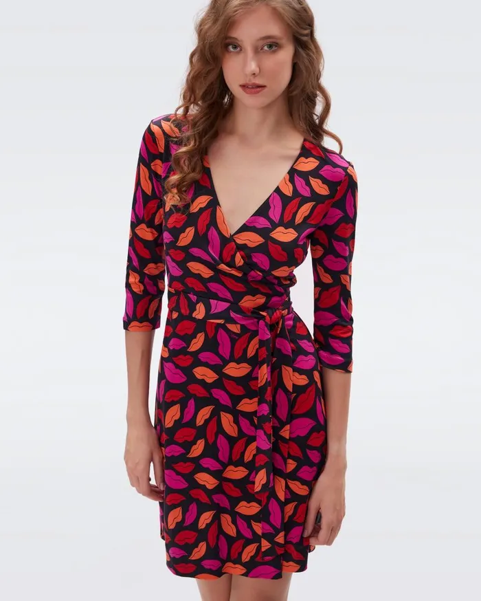 Women Julian Silk Jersey Wrap Dress Midnight Kiss Multi DVF Dresses Women Julian Silk Jersey Wrap Dress Midnight Kiss Multi DVF Dresses