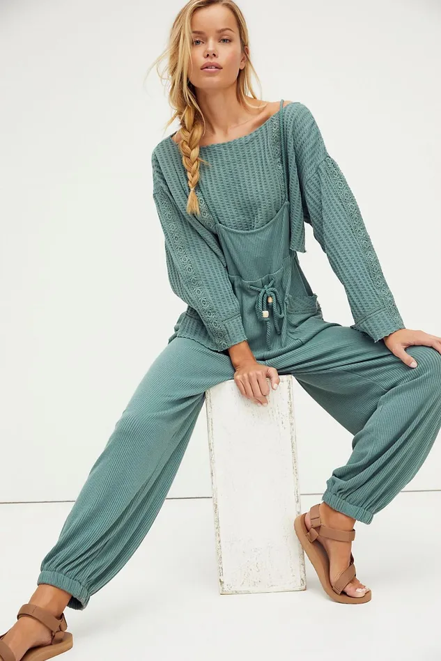 Women Jumpsuits Free People Dylan Knit Set White Spruce