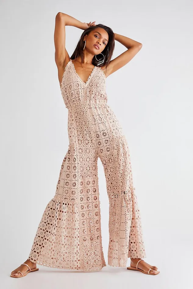Women Jumpsuits Free People Yesenia Jumpsuit Natural