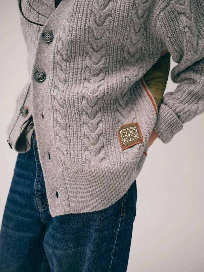 Women Knits MOS MOSH MMHRich Quilt Cardigan 8211 HEYANNO Grey Melange
