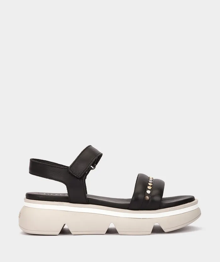 Women Lacedonia Black 8211 Flat Sandals Pedro Miralles