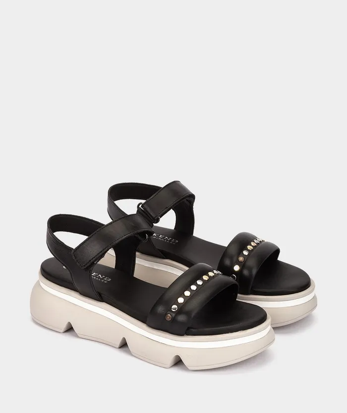 Women Lacedonia Black 8211 Flat Sandals Pedro Miralles
