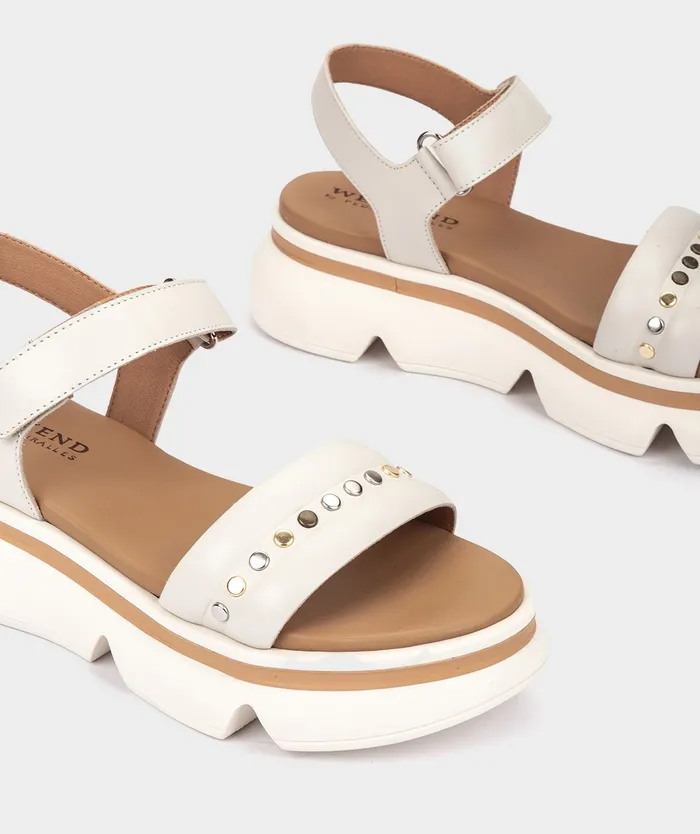 Women Lacedonia White 8211 Flat Sandals Pedro Miralles
