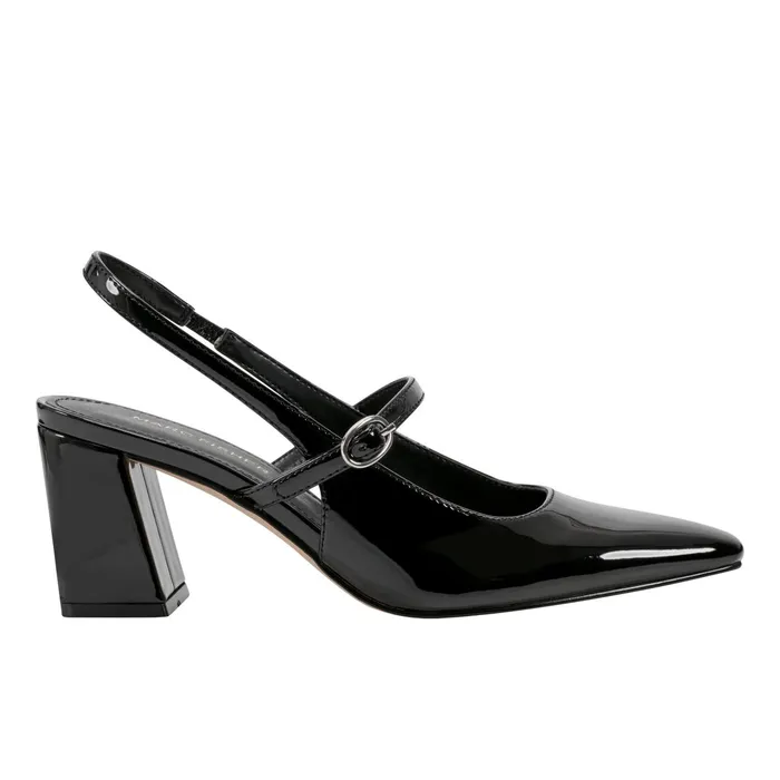 Women Lanai Slingback Pump Black Patent Marc Fisher Heels and Pumps