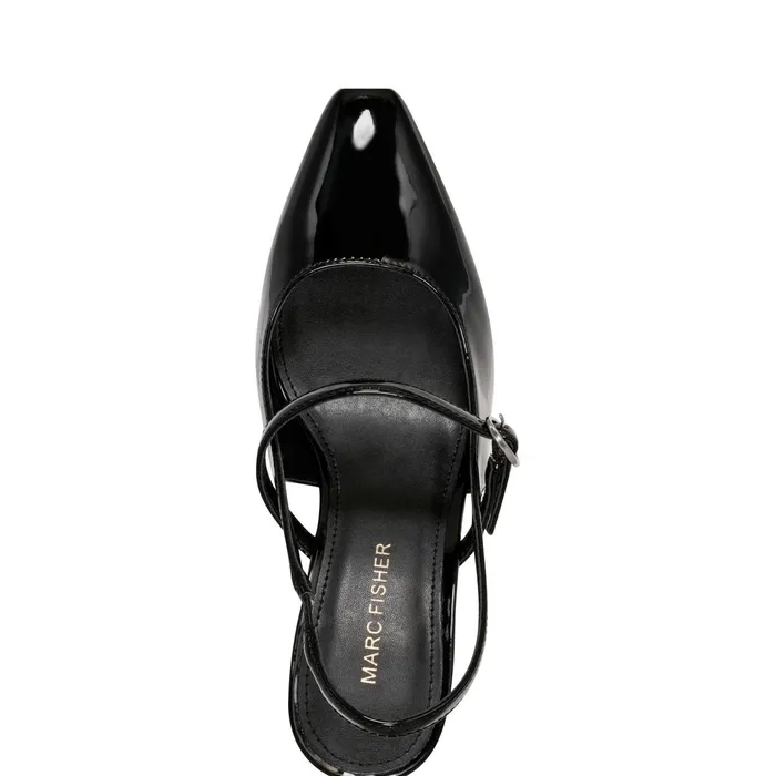 Women Lanai Slingback Pump Black Patent Marc Fisher Heels and Pumps