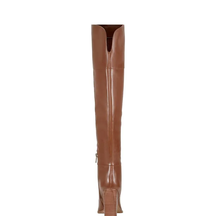 Women Lasli Over The Knee Boot Brown Leather Marc Fisher Boots and Booties