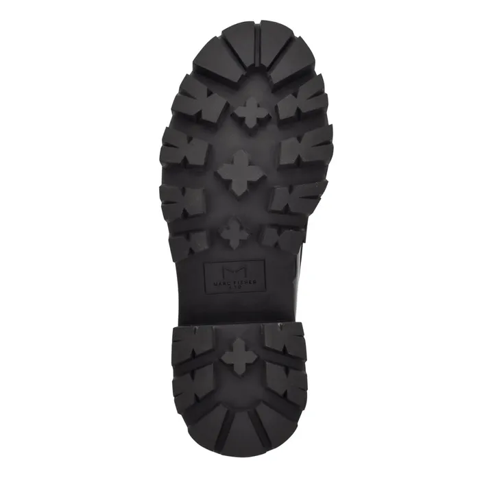 Women Latika Lug Sole Loafer Black Patent Marc Fisher Loafers and Flats