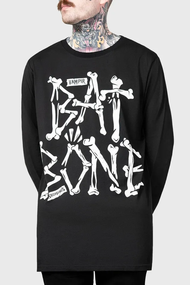 Women Long Sleeves Killstar Batbone Long Sleeve Top