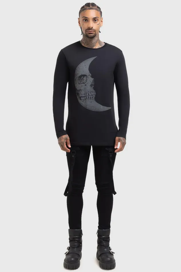 Women Long Sleeves Killstar Lunar Crescent Long Sleeve Top