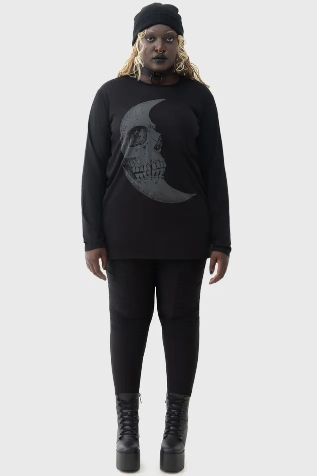 Women Long Sleeves Killstar Lunar Crescent Long Sleeve Top
