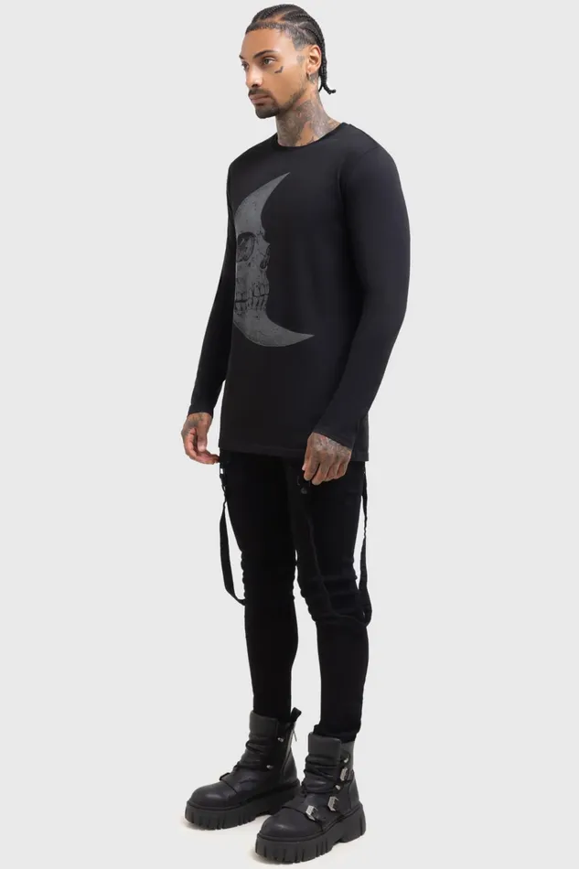 Women Long Sleeves Killstar Lunar Crescent Long Sleeve Top