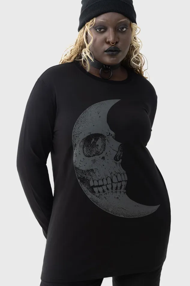 Women Long Sleeves Killstar Lunar Crescent Long Sleeve Top