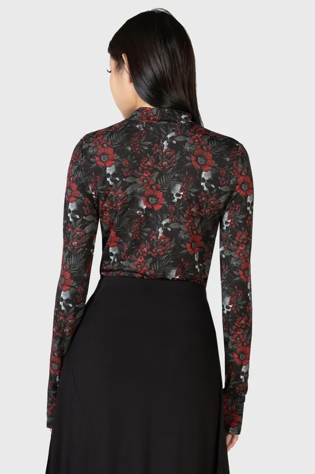 Women Long Sleeves Killstar Pitiful Petals Long Sleeve Top