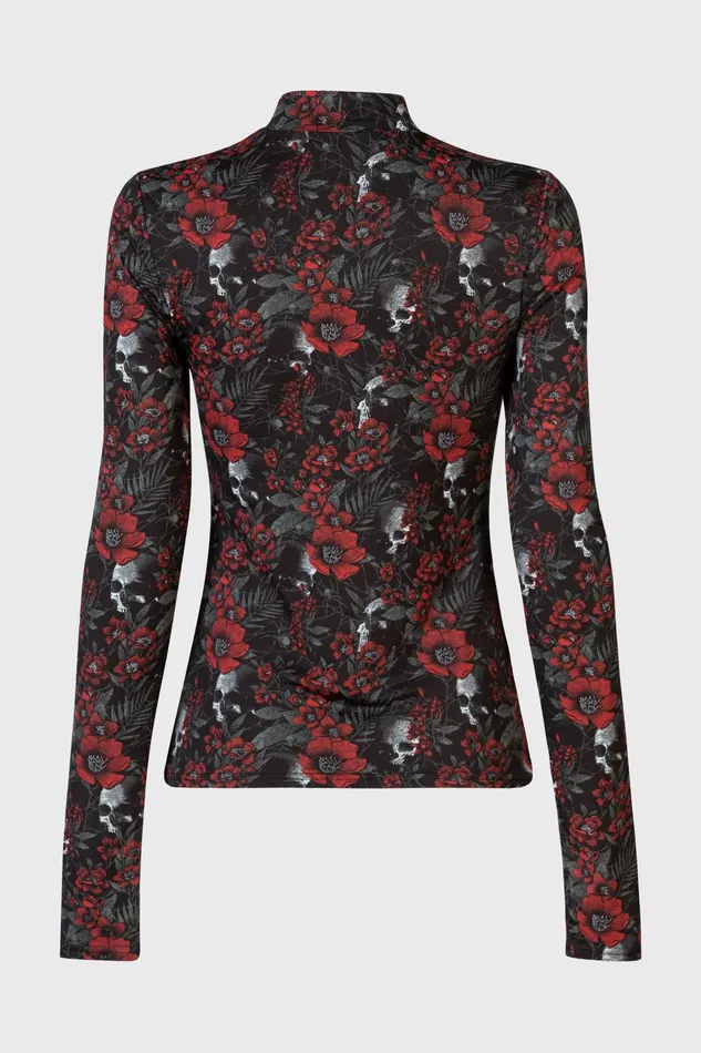 Women Long Sleeves Killstar Pitiful Petals Long Sleeve Top