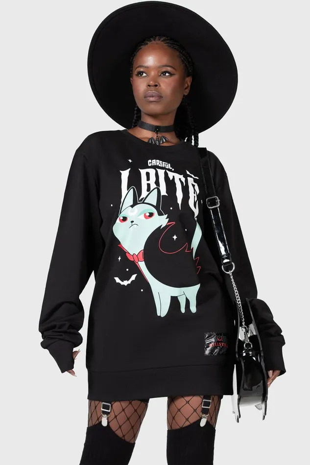 Women Loungewear Killstar Cat Spat Sweatshirt