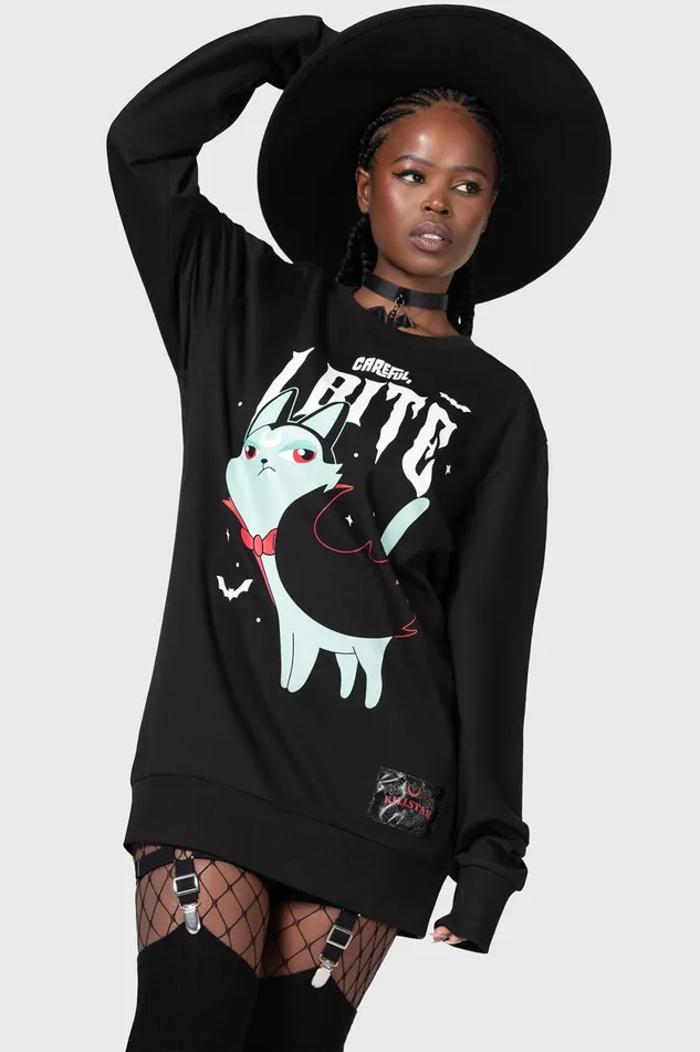 Women Loungewear Killstar Cat Spat Sweatshirt