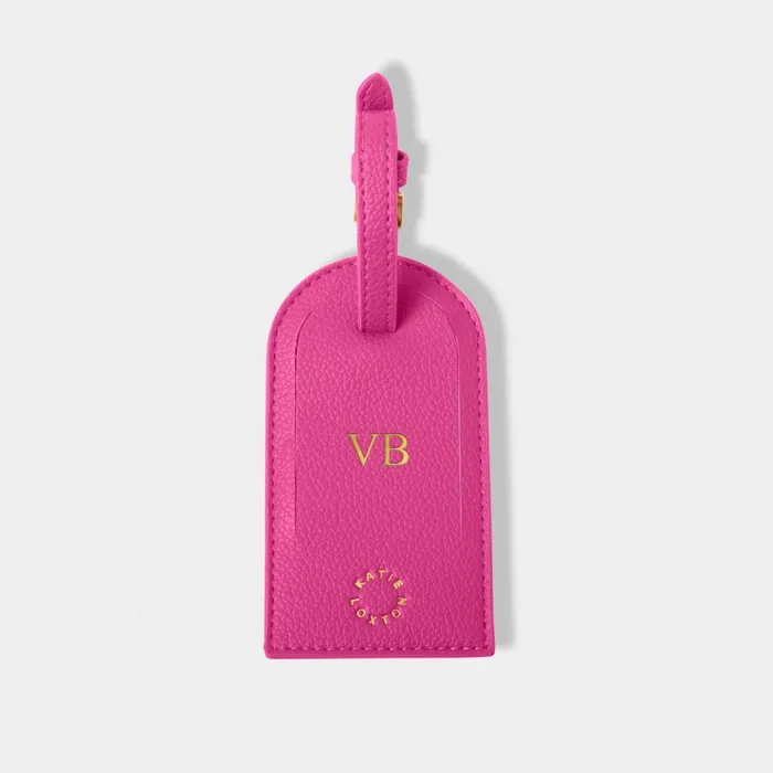 Women Luggage Tags Katie Loxton Love Travel Explore039 Personalised Luggage Tag 8211 Magenta