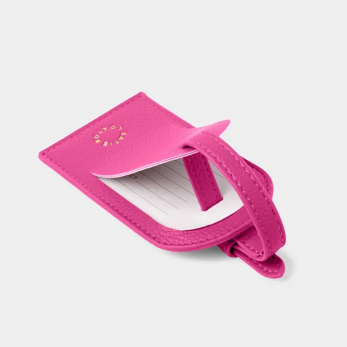 Women Luggage Tags Katie Loxton Love Travel Explore039 Personalised Luggage Tag 8211 Magenta