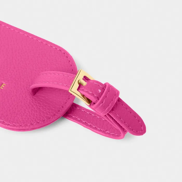 Women Luggage Tags Katie Loxton Love Travel Explore039 Personalised Luggage Tag 8211 Magenta