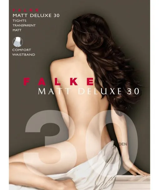 Women Matt Deluxe 30 DEN Women Tights Graphite FALKE Tights and Leggings