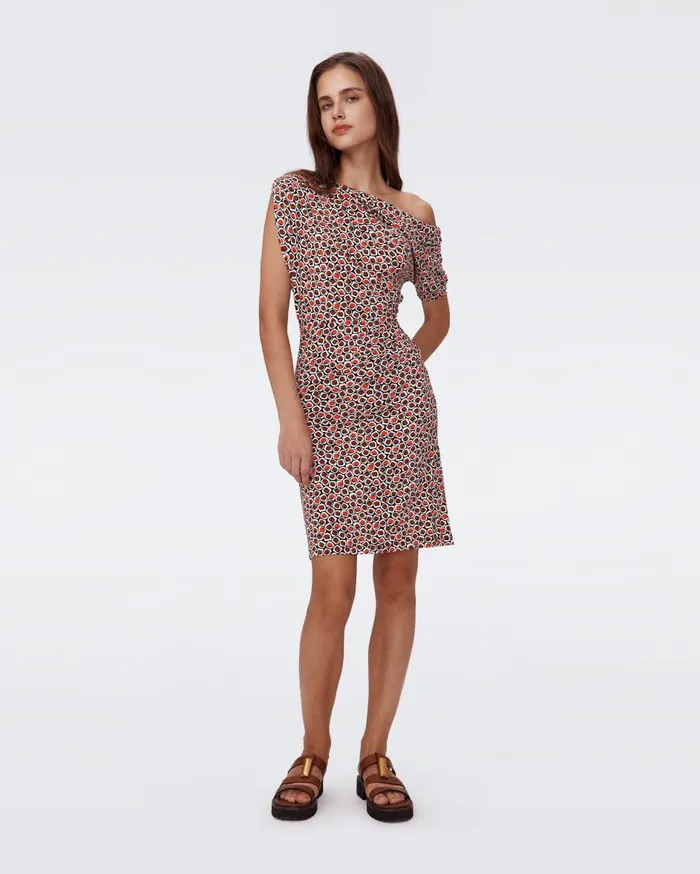 Women Mel Dress Pebbles Red DVF Dresses