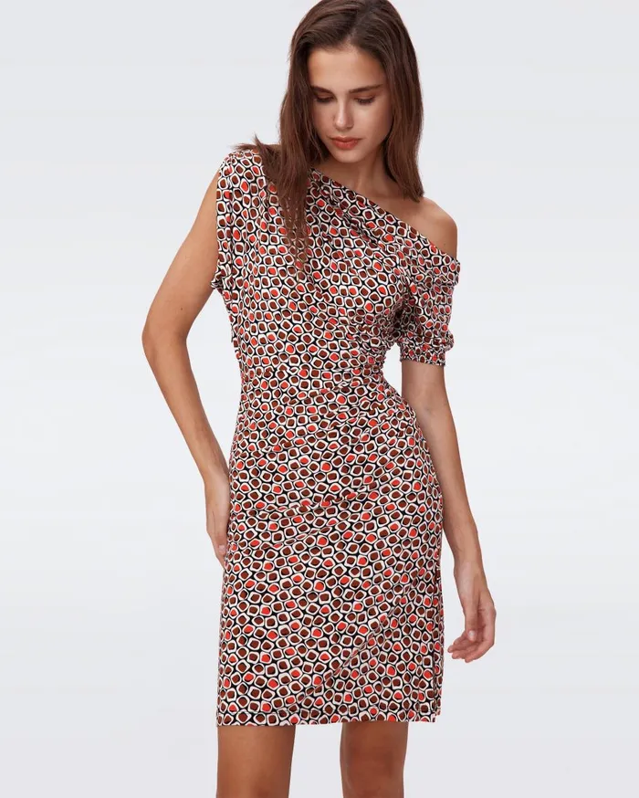Women Mel Dress Pebbles Red DVF Dresses