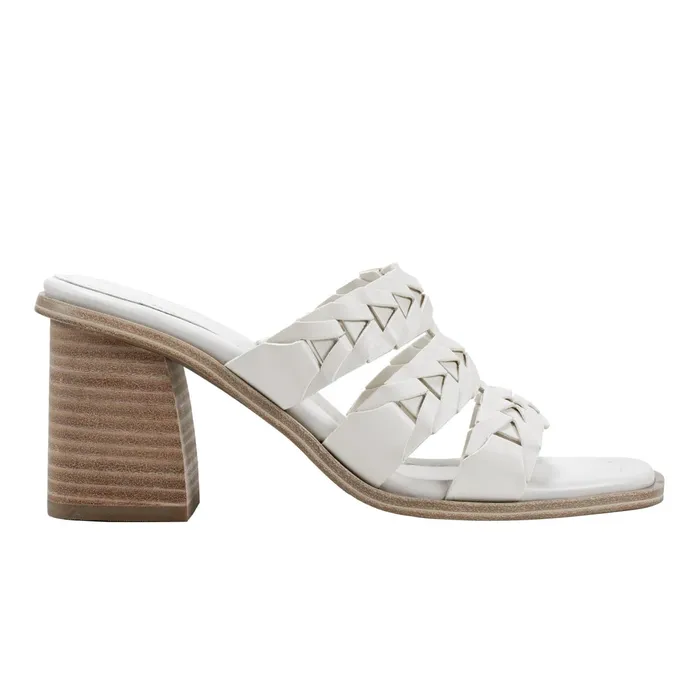 Women Melita Block Heel Sandal Ivory Marc Fisher Mules and Slides