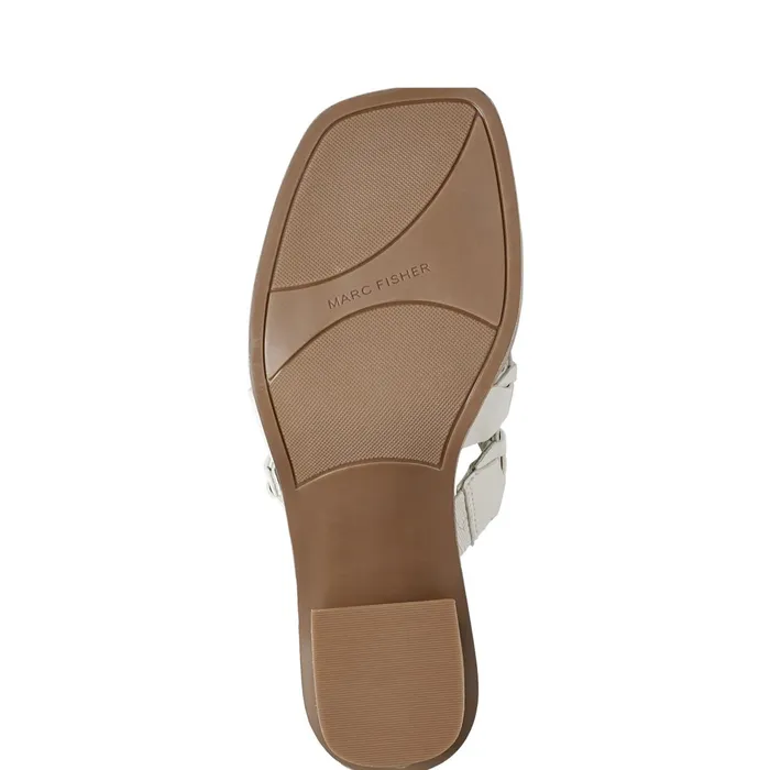 Women Melita Block Heel Sandal Ivory Marc Fisher Mules and Slides