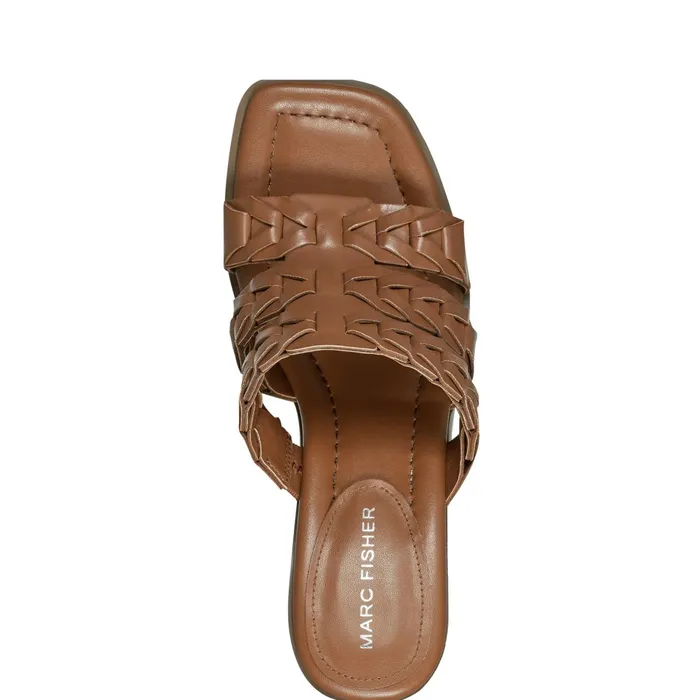 Women Melita Block Heel Sandal Medium Natural Marc Fisher Mules and Slides