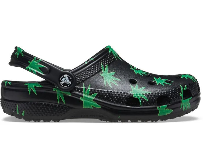 WomenMen Classic Hemp Leaf Clog Black Crocs Clogs
