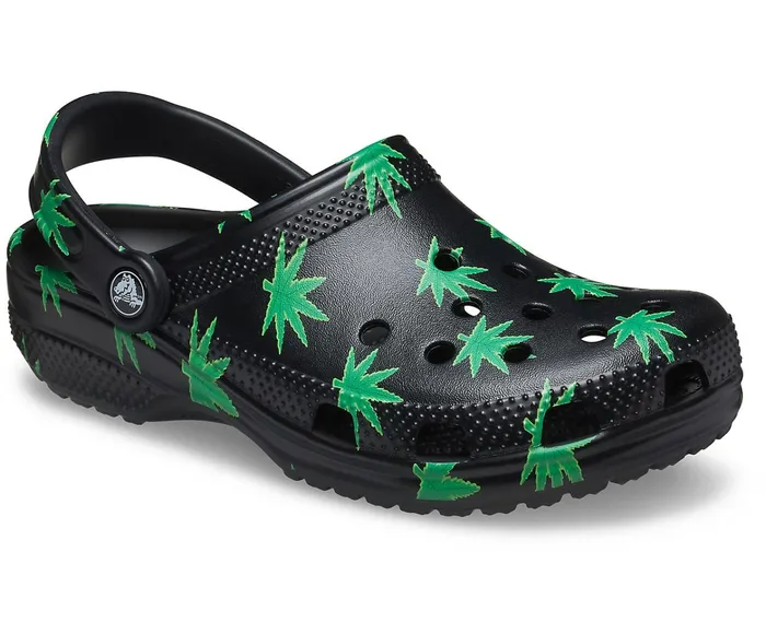 WomenMen Classic Hemp Leaf Clog Black Crocs Clogs