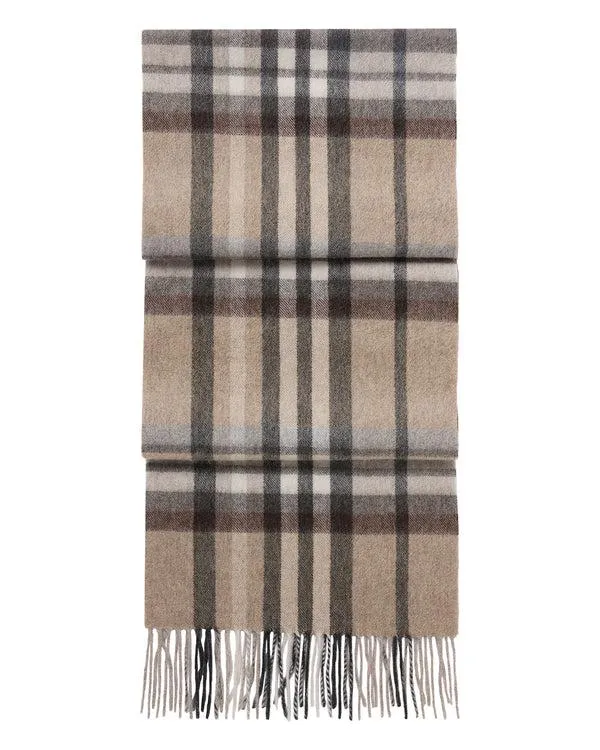 WomenMen Unisex Cashmere Check ScarfIn Cream Check Cream Check NPeal Cashmere Scarves