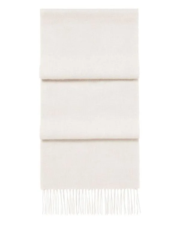 WomenMen Unisex Woven Cashmere ScarfIn Ecru White Ecru White NPeal Cashmere Scarves
