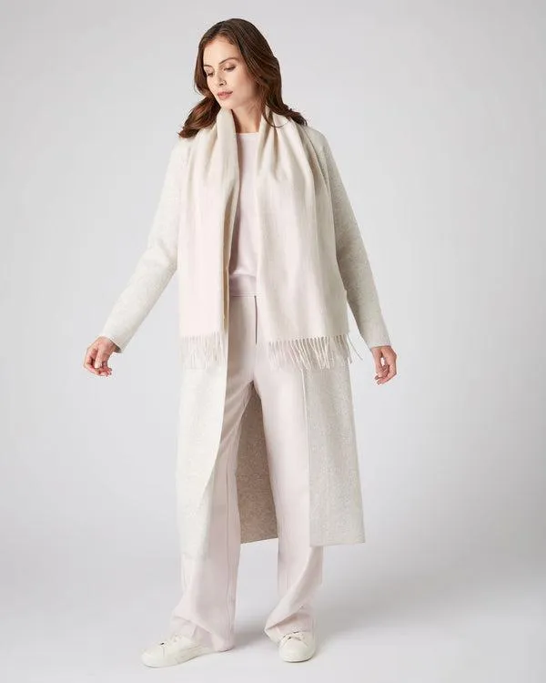 WomenMen Unisex Woven Cashmere ScarfIn Ecru White Ecru White NPeal Cashmere Scarves