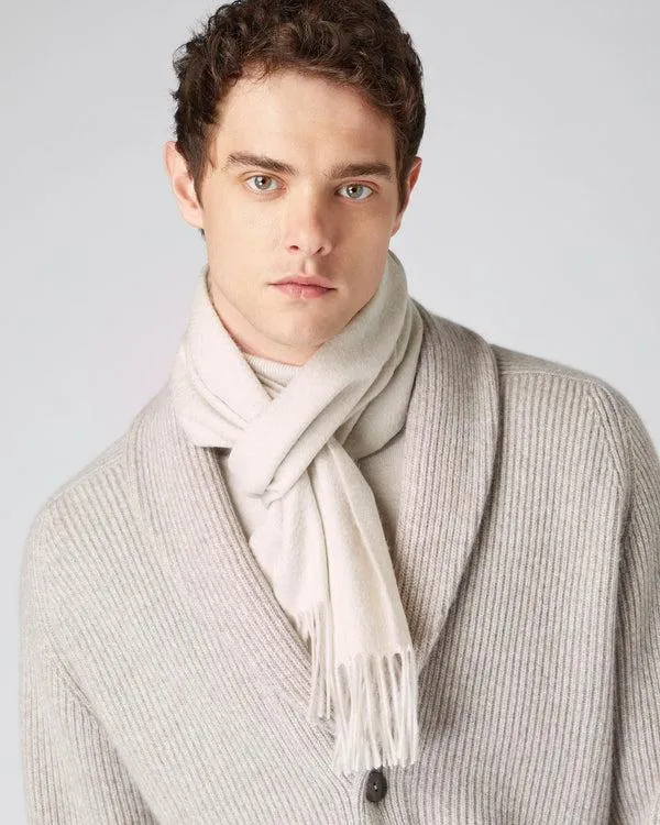 WomenMen Unisex Woven Cashmere ScarfIn Ecru White Ecru White NPeal Cashmere Scarves