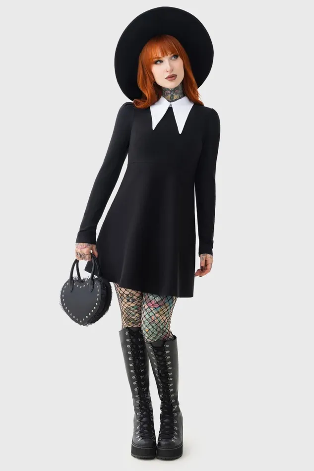 Women Mini Killstar Cathedral Skater Dress