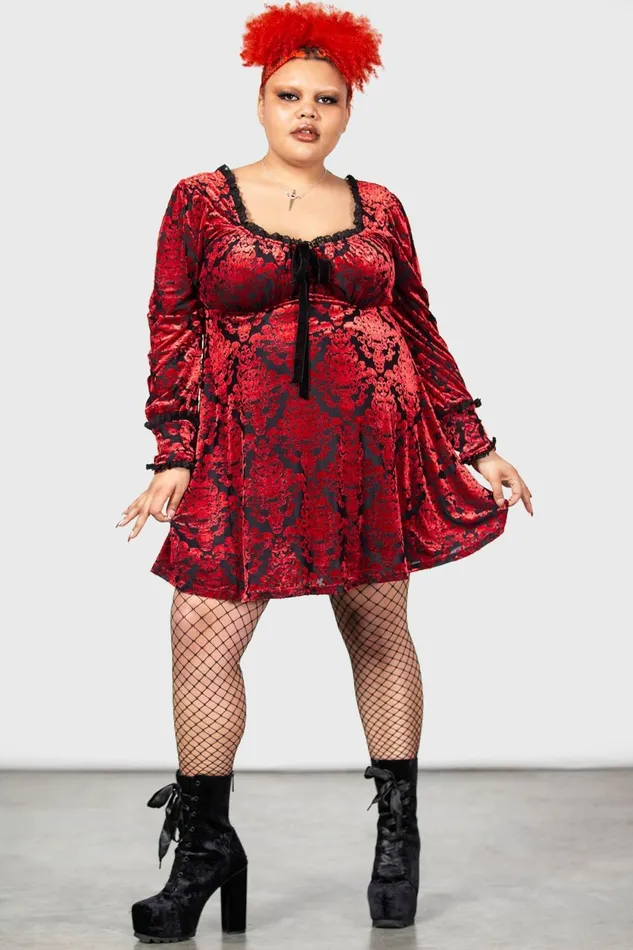 Women Mini Killstar Sitri Long Sleeve Dress