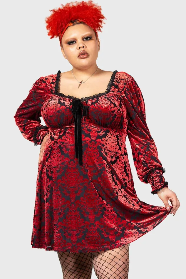 Women Mini Killstar Sitri Long Sleeve Dress