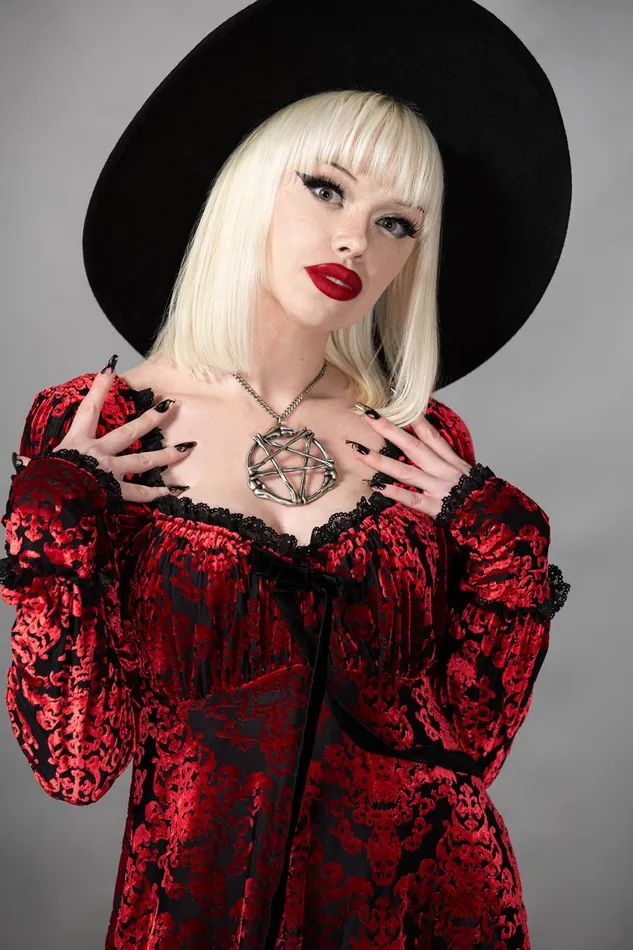 Women Mini Killstar Sitri Long Sleeve Dress
