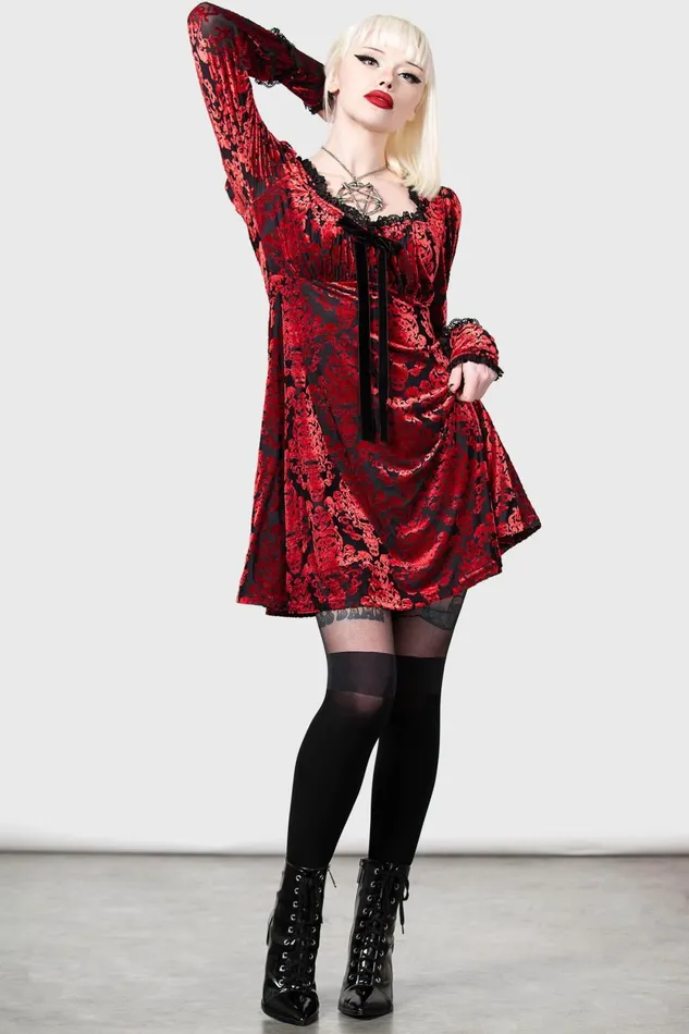 Women Mini Killstar Sitri Long Sleeve Dress