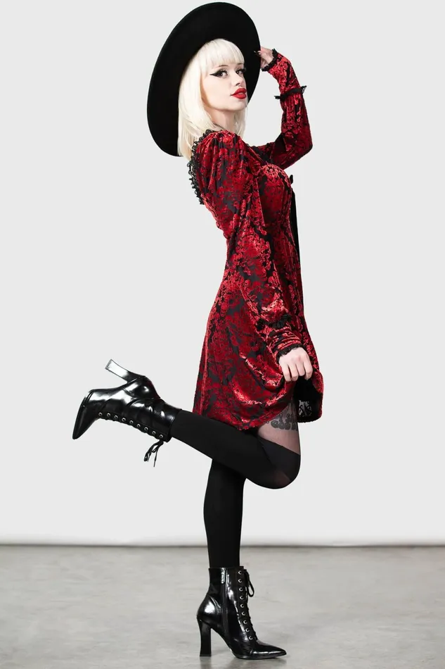 Women Mini Killstar Sitri Long Sleeve Dress