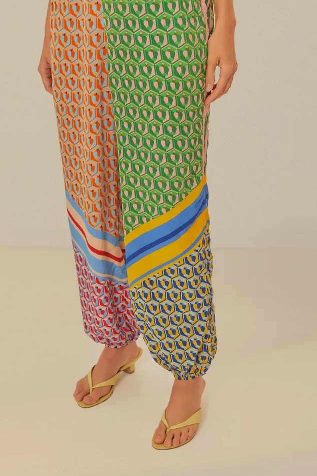 Women Mixed Cashew Scarf Pants Cashew Scarf Mix FARM Rio Pants