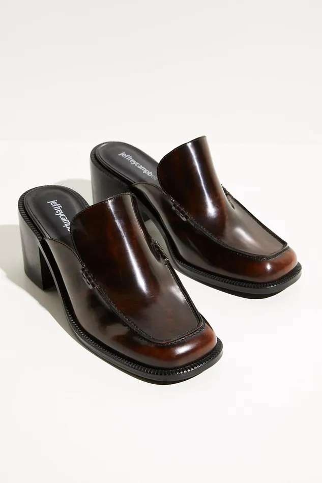Women Mules Free People Mason Square Toe Mules Tan Ruboff